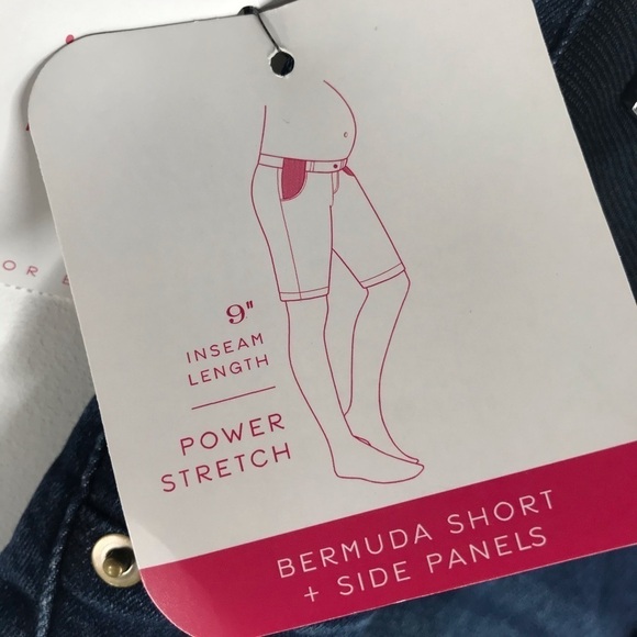 NWT Maternity Denim Bermuda Shorts Power stretch - Picture 4 of 7
